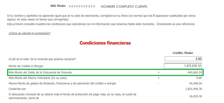 saldo subcuenta infonavit